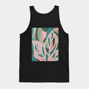 Abstract tropical leaves, Plant, Line art Tank Top